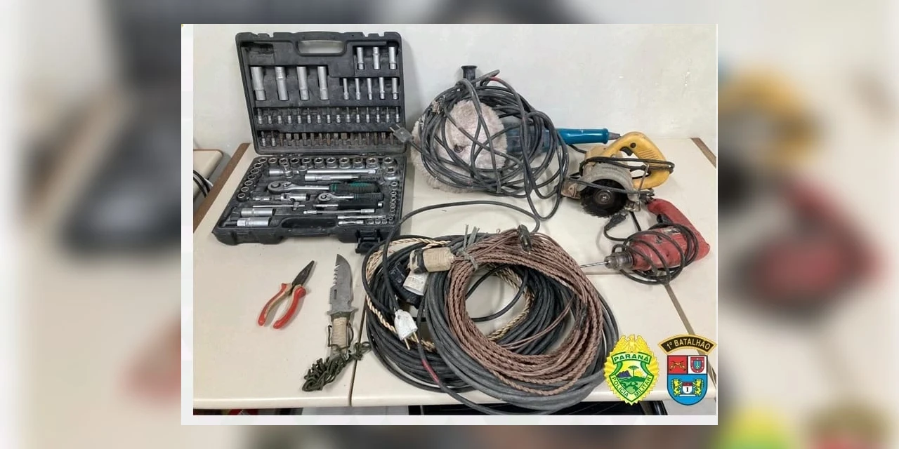 Adolescente é apreendido com ferramentas furtadas durante a madrugada em PG