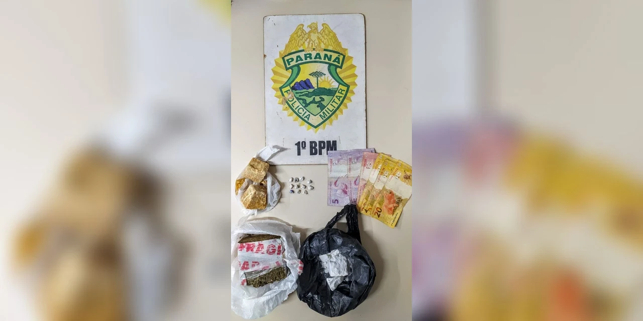 Homem é flagrado com drogas e acaba preso em PG