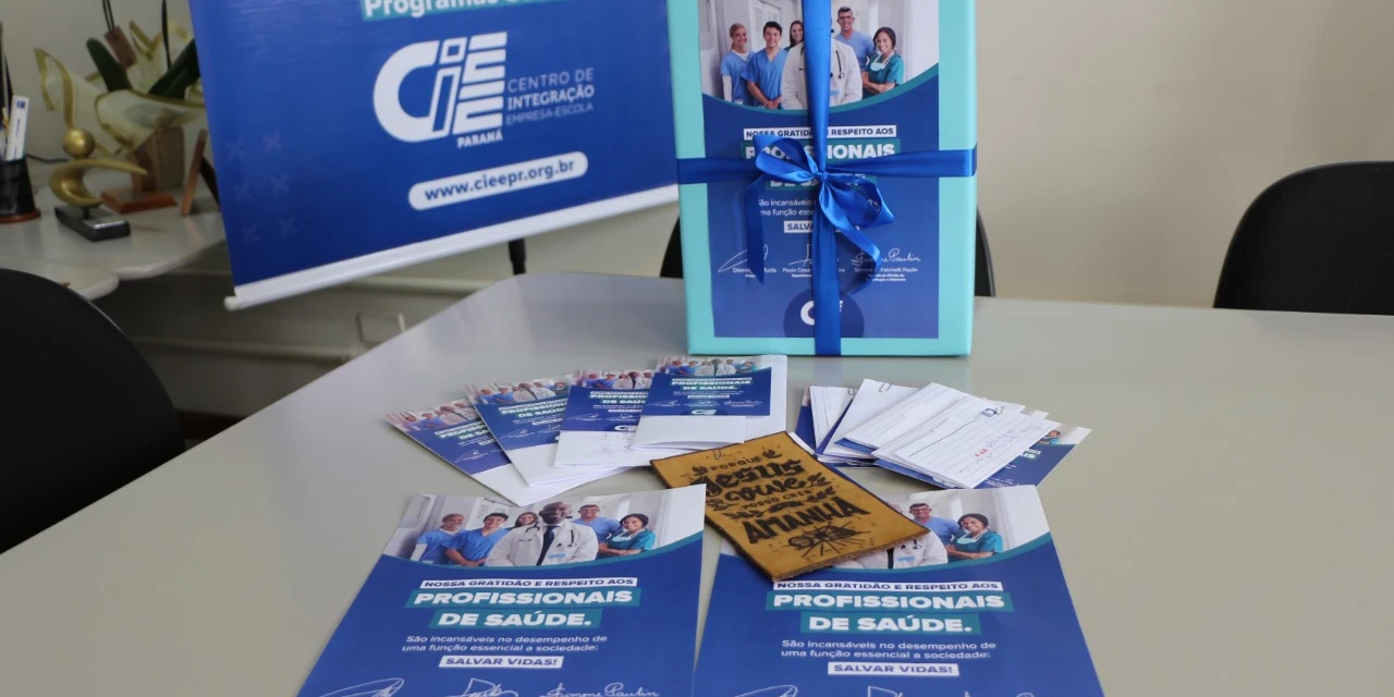 Jovens aprendizes presenteiam profissionais de saúde do Paraná com cartas de agradecimento