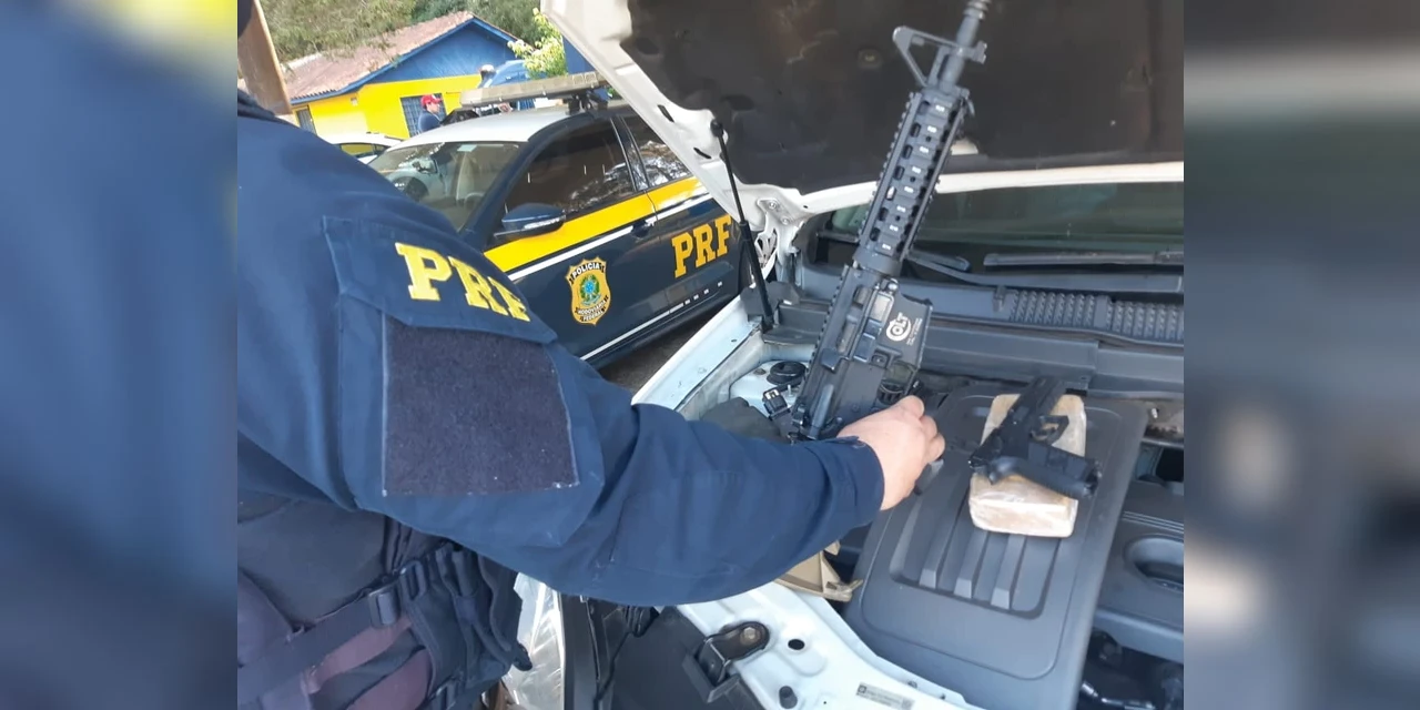 Vídeo: Policial Militar é preso em PG com drogas e armas escondidas em veículo