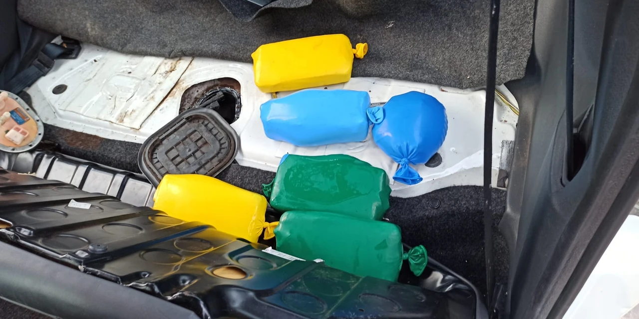 Nervosismo entrega motorista e GM encontra tanque de combustível com drogas em PG