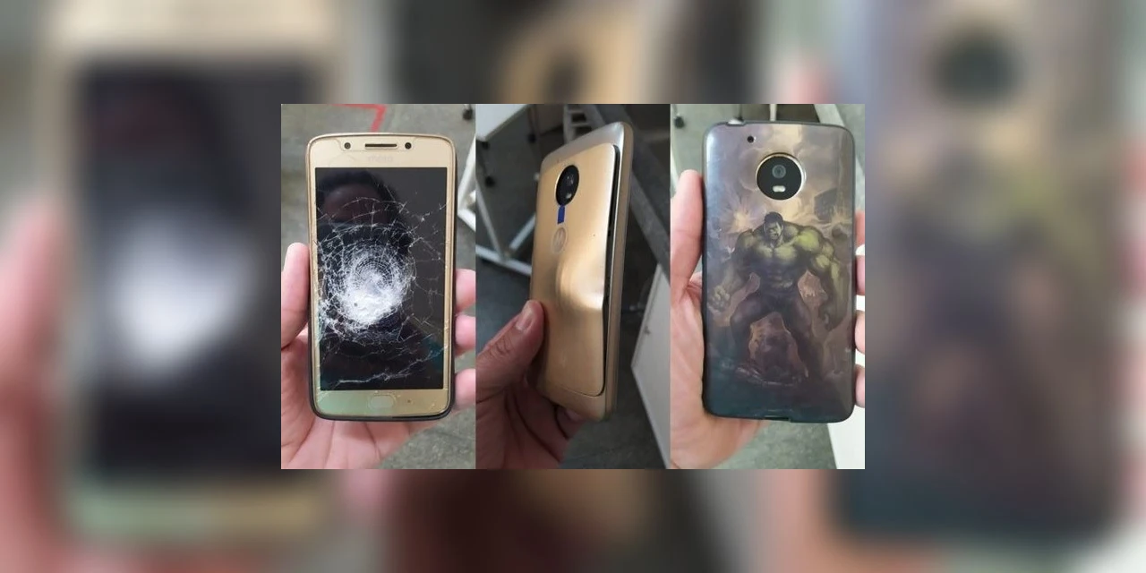 Celular desvia tiro e salva homem durante assalto
