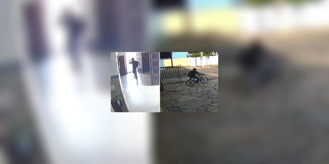 Vídeo: 'Ladrão religioso' faz sinal da cruz antes de roubar bicicleta em pátio de igreja