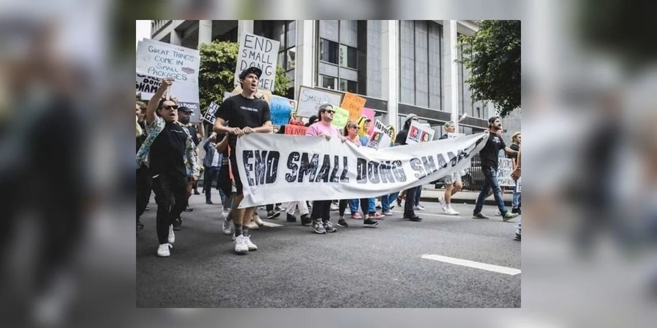 "Marcha do Pênis Pequeno" reúne centenas de pessoas em protesto contra o preconceito