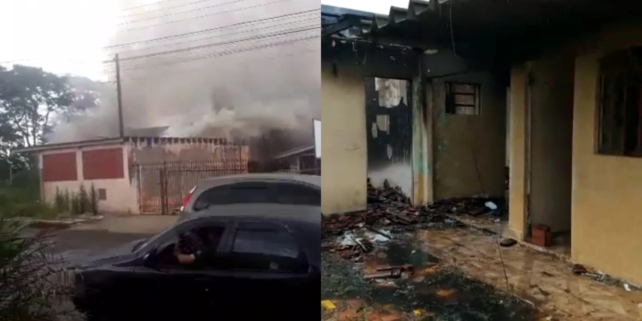 Vídeo: Incêndio destrói residência em Uvaranas