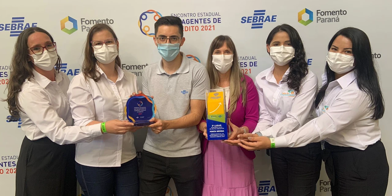 PG conquista 1º lugar no Prêmio Estadual de Microcrédito Fomento Paraná e Sebrae 2021