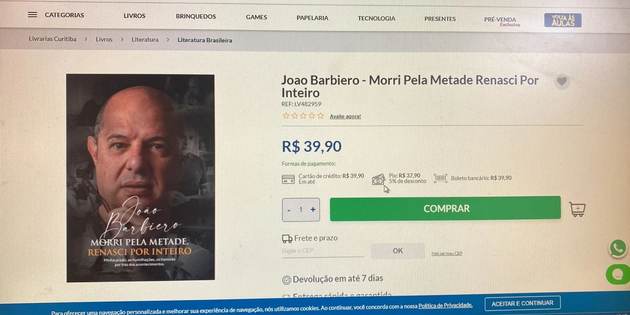 Procura intensa do livro ‘Morri pela metade, renasci por inteiro’ faz livrarias Curitiba disponibilizar vendas pelo site