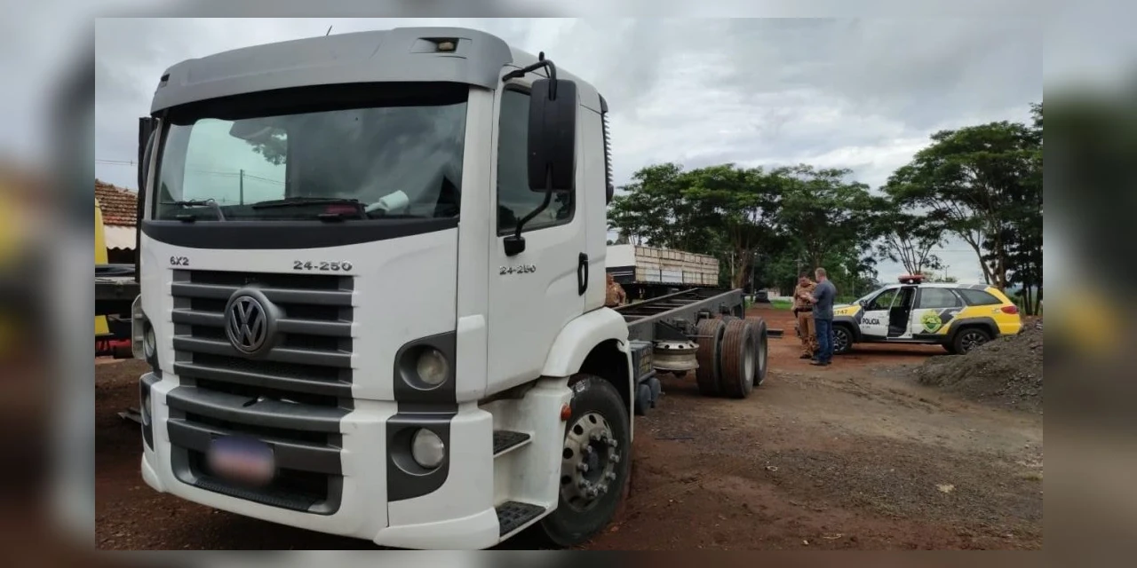 Motorista tem caminhão roubado em Ponta Grossa e veículo é encontrado em Londrina