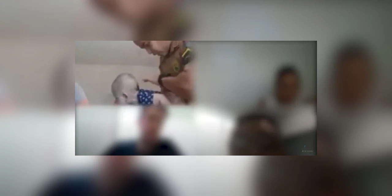 Vídeo mostra PM deixando audiência virtual para salvar bebê engasgado com leite materno