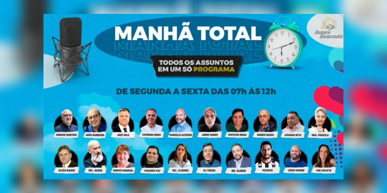 Ao vivo: Manhã Total, com João Barbiero - Rádio Lagoa Dourada FM