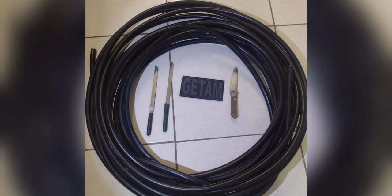 Dupla é pega no flagra com dois rolos de fio furtados em PG