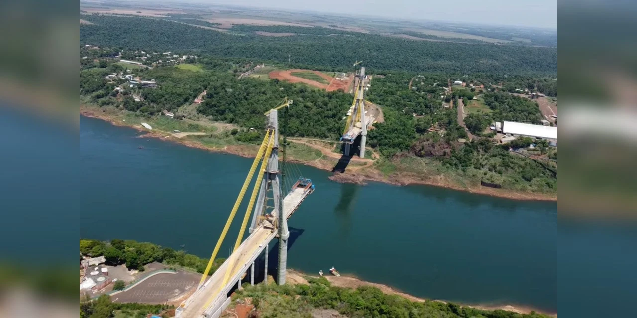 Obras da Ponte da Integração Brasil-Paraguai chegam a quase 80% de execução