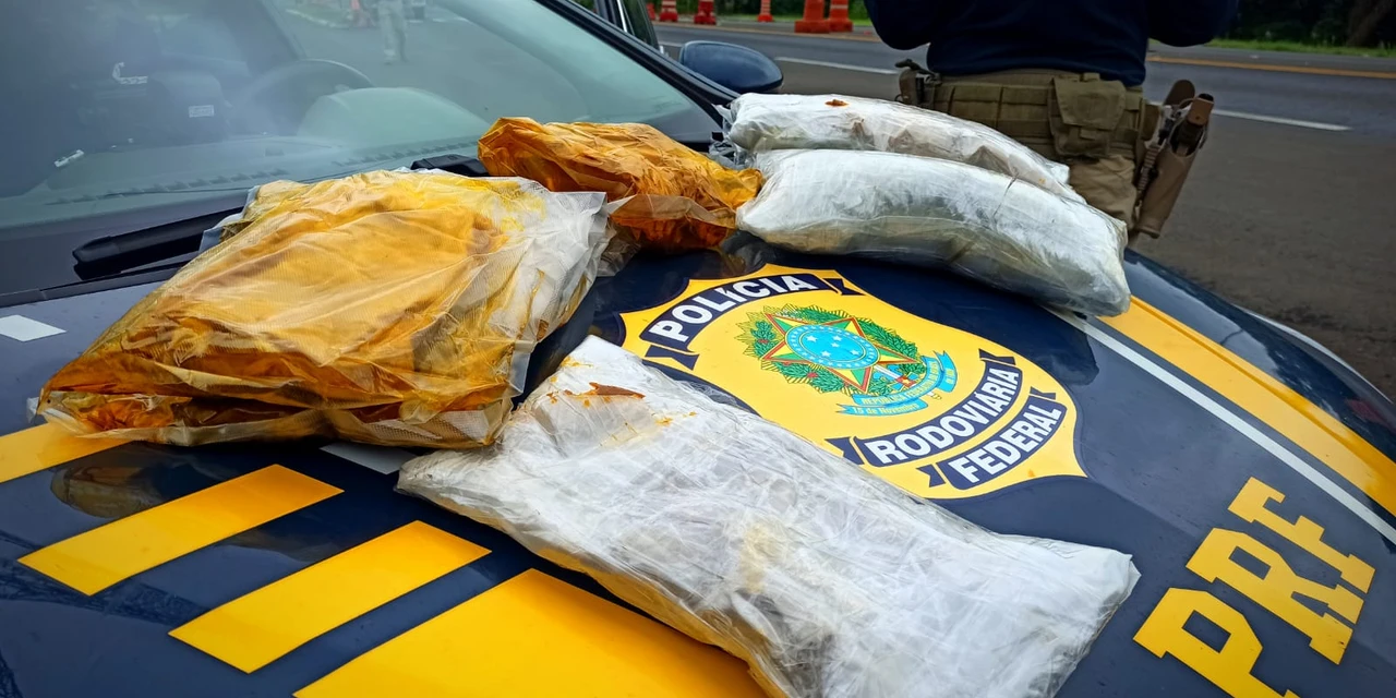 PRF apreende quase 6 kg de óleo de haxixe em veículo transportado por caminhão-cegonha nos Campos Gerais
