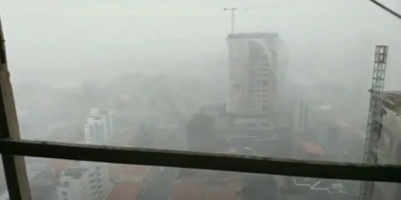 Vídeo mostra temporal e fortes rajadas de vento em Ponta Grossa