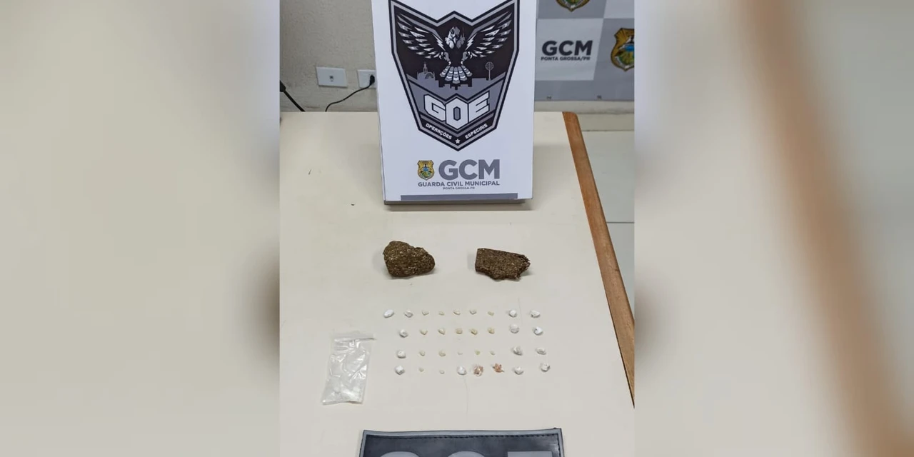 Guarda Municipal encontra mais de 30 pedras de crack em banheiro de praça em PG