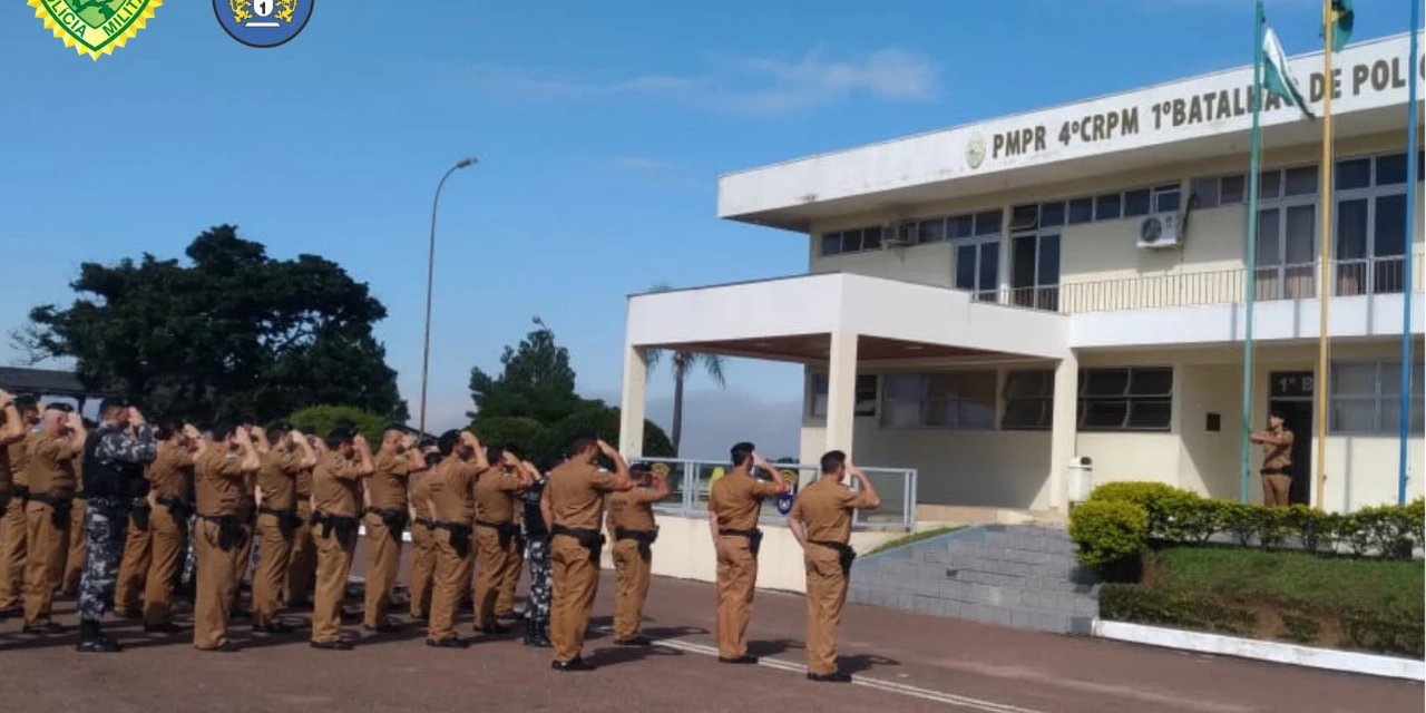 Vídeo: 1º BPM presta homenagem a policial morto após ataques em Guarapuava