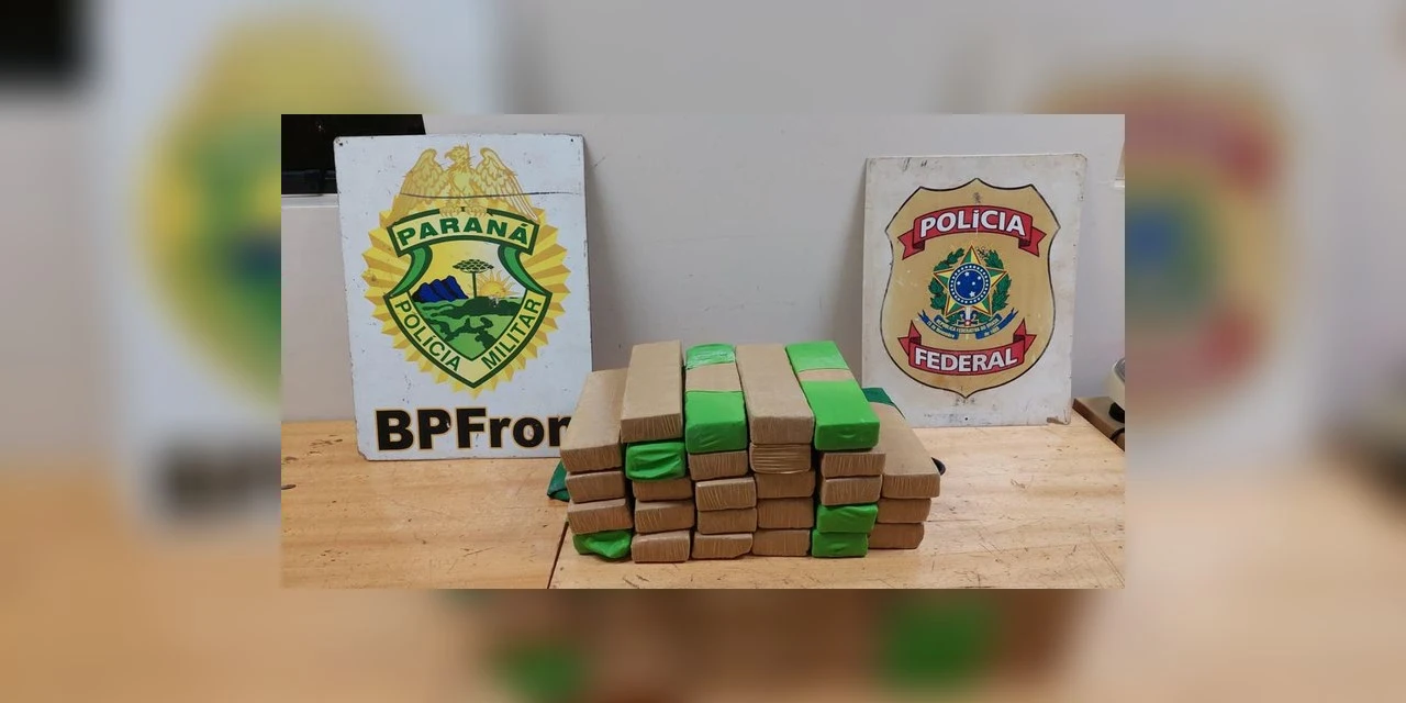 Policiais prendem indivíduo transportando maconha em mala de viagem no Paraná