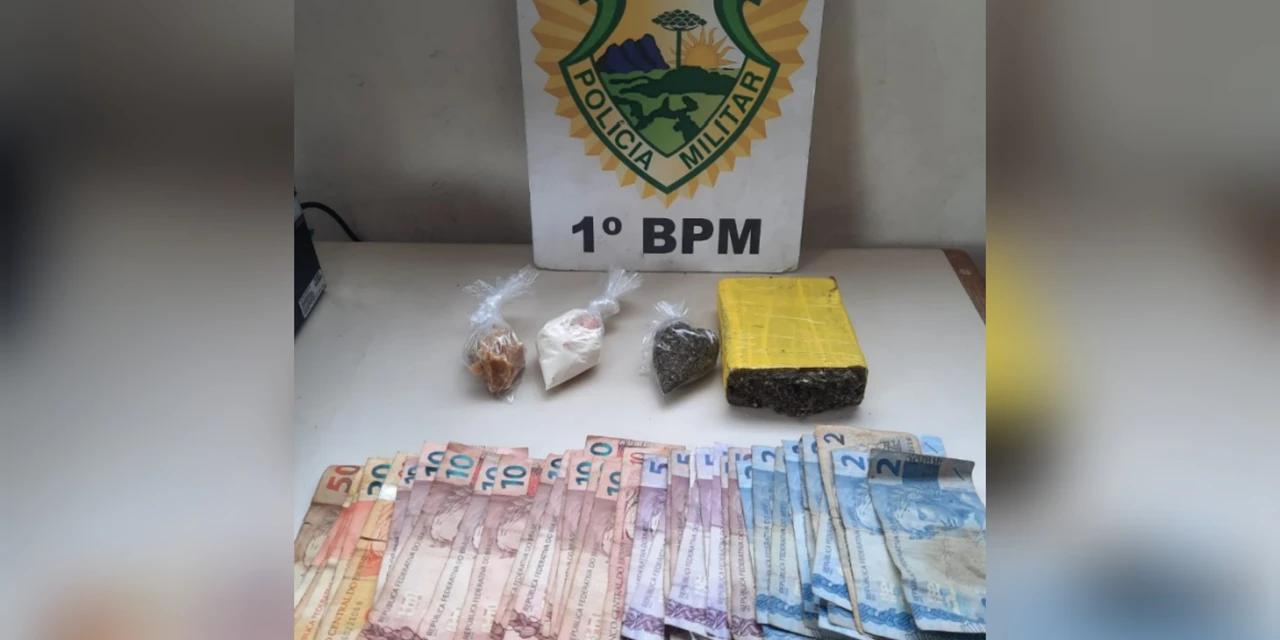 Homem é flagrado com vários tipos de drogas e acaba preso por tráfico em PG