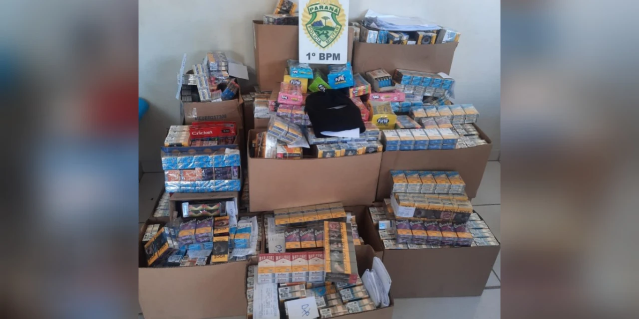 Homem e adolescente rendem motorista, roubam carga de cigarros e acabam presos em PG