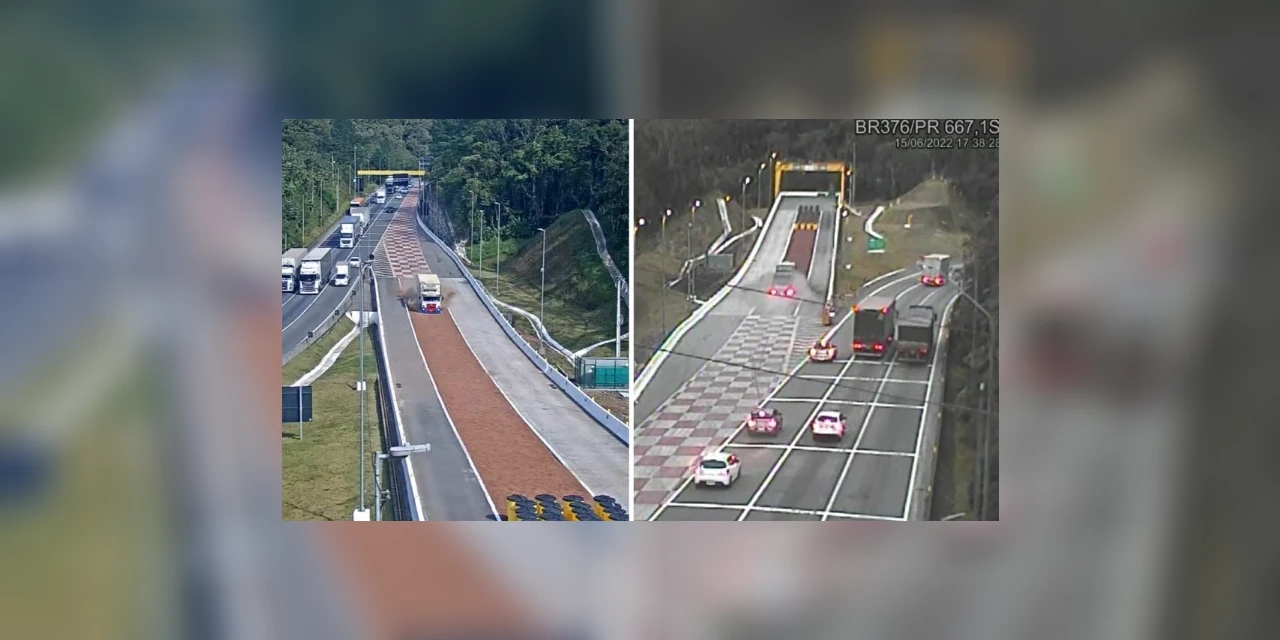 Vídeo: Área de escape na BR-376 evita dois acidentes em intervalo de 6 horas