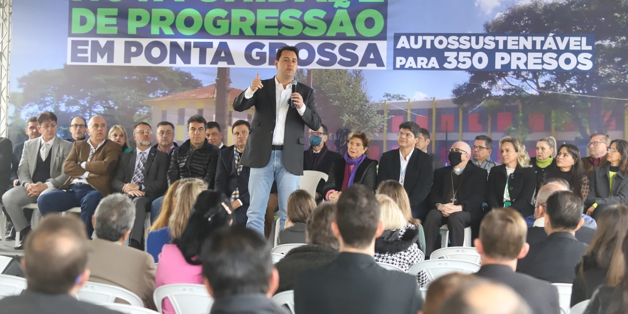 Ratinho Junior inaugura Unidade de Progressão para recuperação de presos em Ponta Grossa
