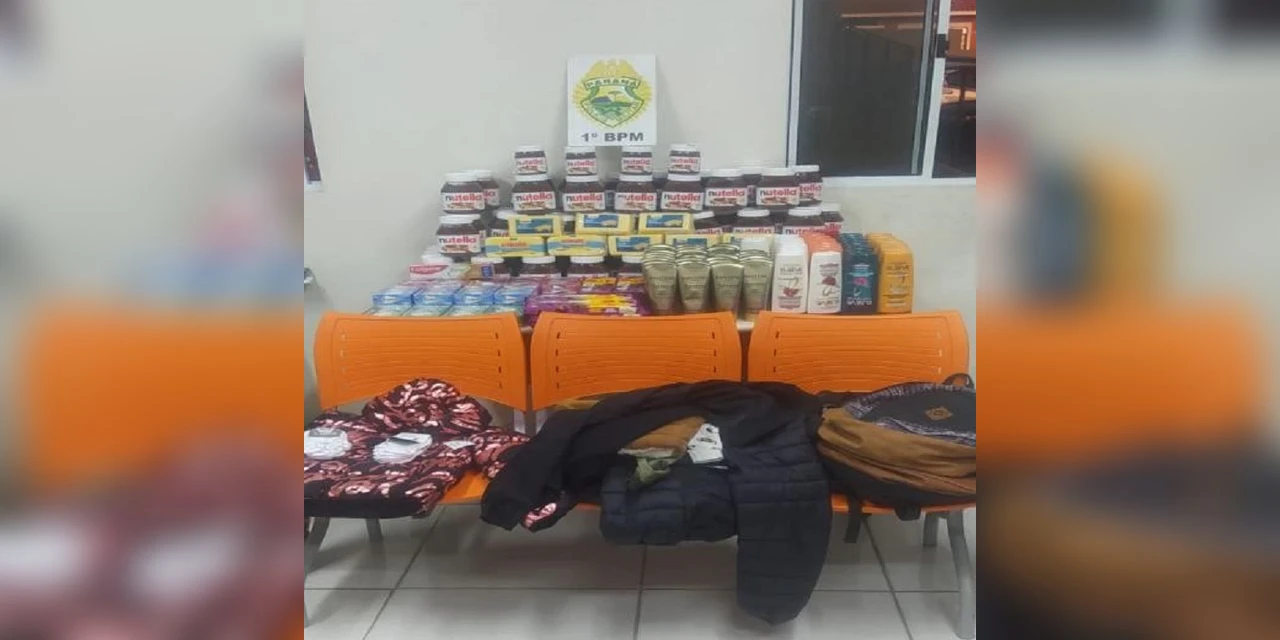 Grupo é detido por furtar produtos de higiene, alimentícios e vestuário de mercados de PG