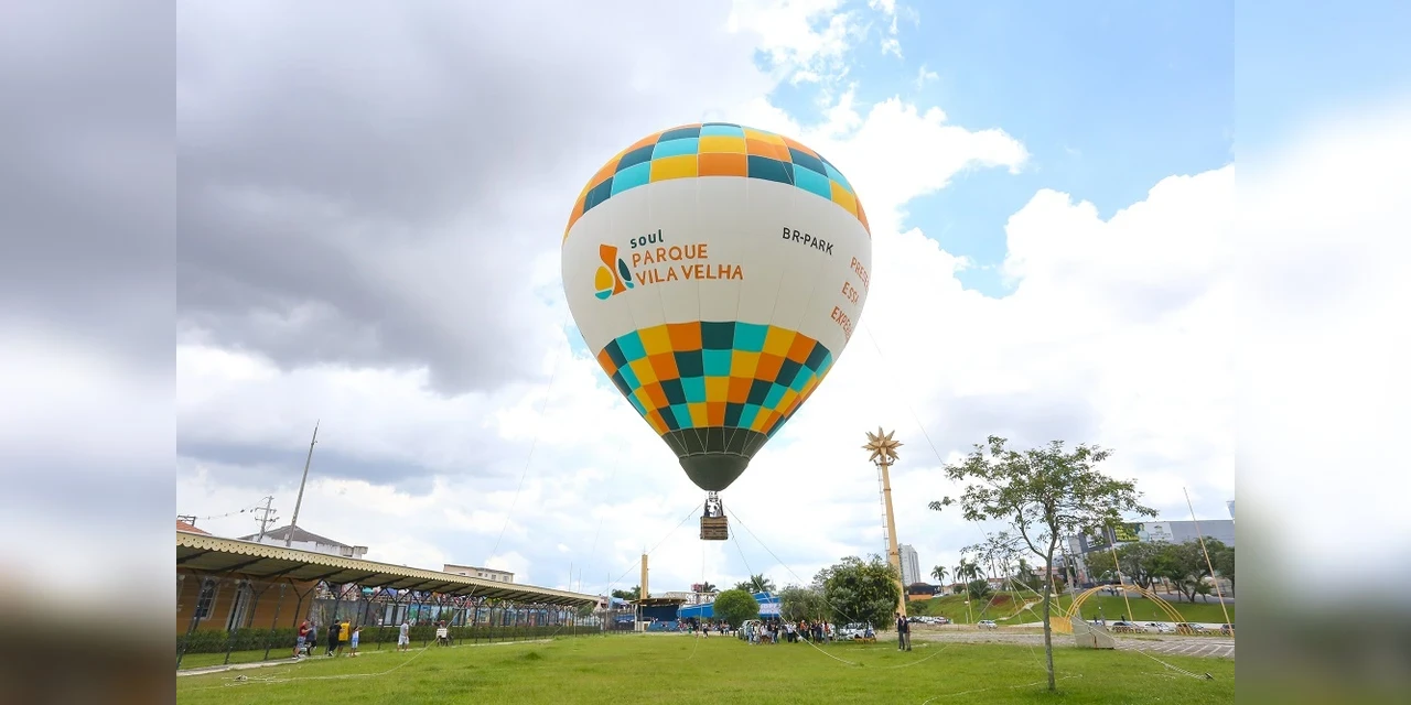 Parque Vila Velha promove voo de balão estacionário no Restaurante Madalosso, em Curitiba
