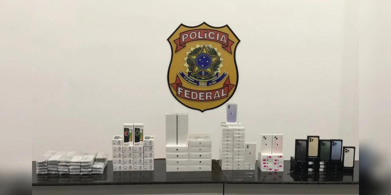 PF apreende R$ 600 mil em eletrônicos no aeroporto de Foz