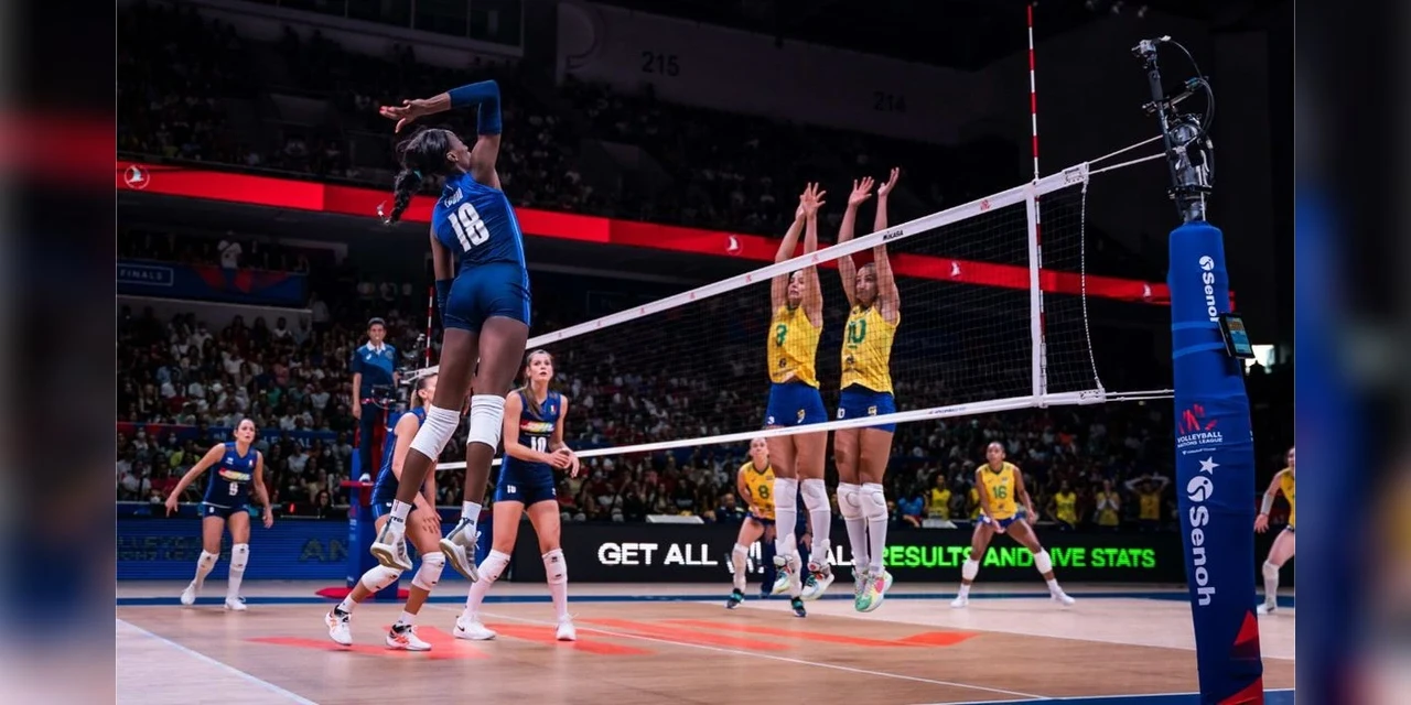 Itália supera Brasil e leva título inédito na Liga das Nações de Vôlei Feminino