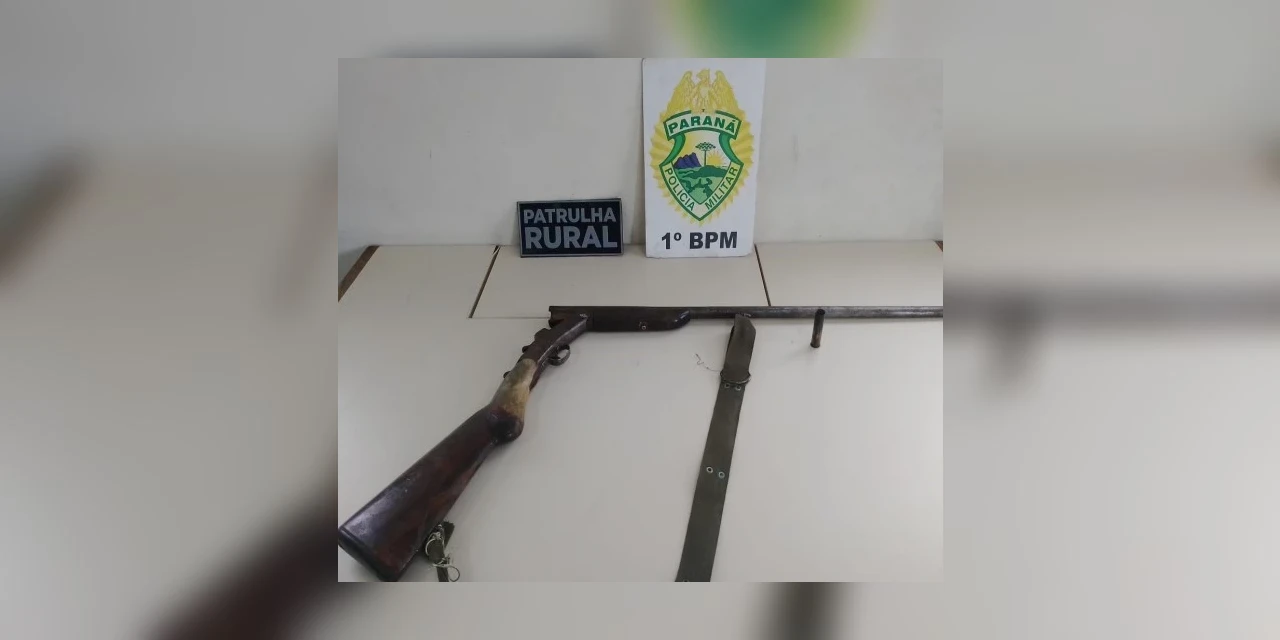 Homens são detidos com arma de fogo após invadirem propriedade rural em PG