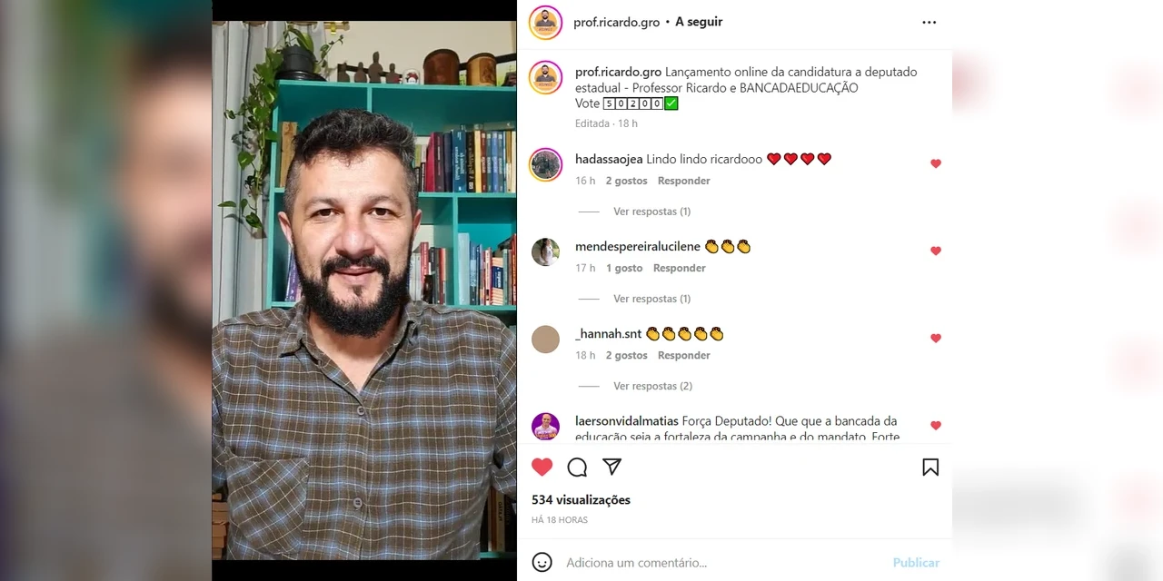 Lançamento campanha de Professor Ricardo e bancada pela educação (PSOL-PG)