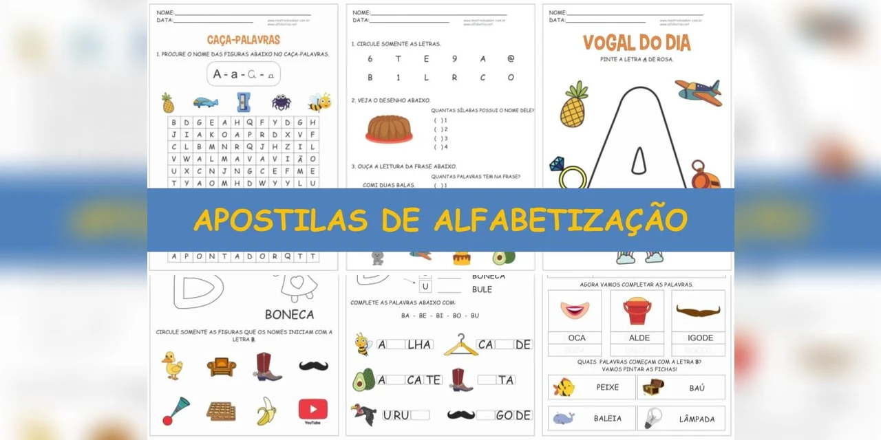 Apostilas de alfabetização são alternativa para pais e professores