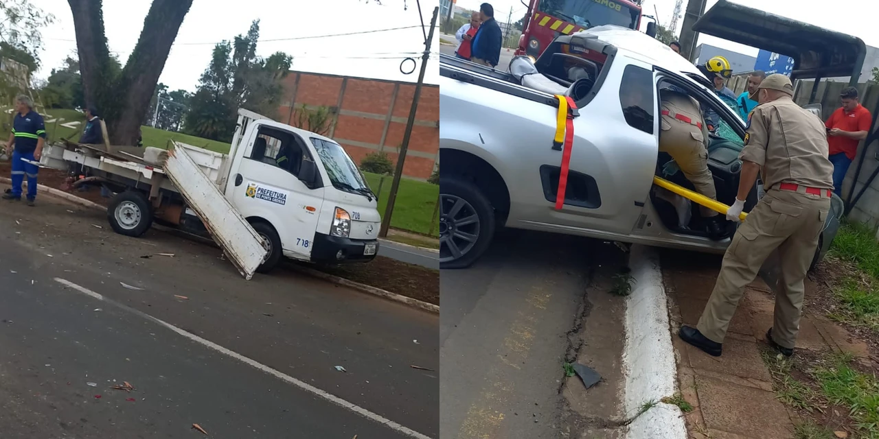 Acidente com vítima presa às ferragens mobiliza Corpo de Bombeiros em PG