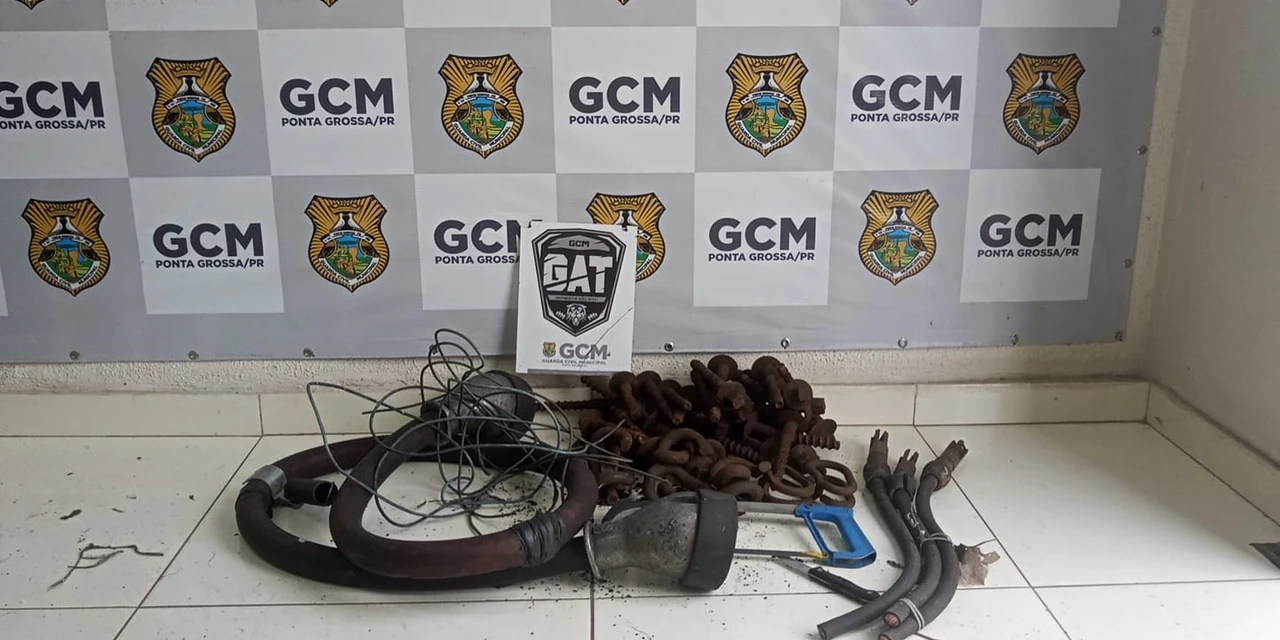 Homem é flagrado furtando parafusos e cobre de oficina ferroviária em PG