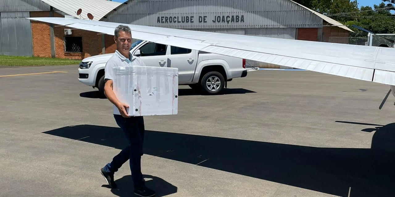 Aeronave do Governo busca órgão em SC e auxilia mais um transplante no Paraná