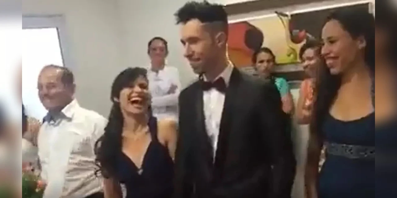 Vídeo mostra Juiz cancelando casamento após noiva dizer 'não' de brincadeira