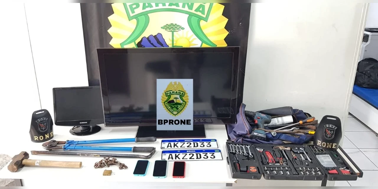 Três homens são presos em flagrante durante furto a residência no PR