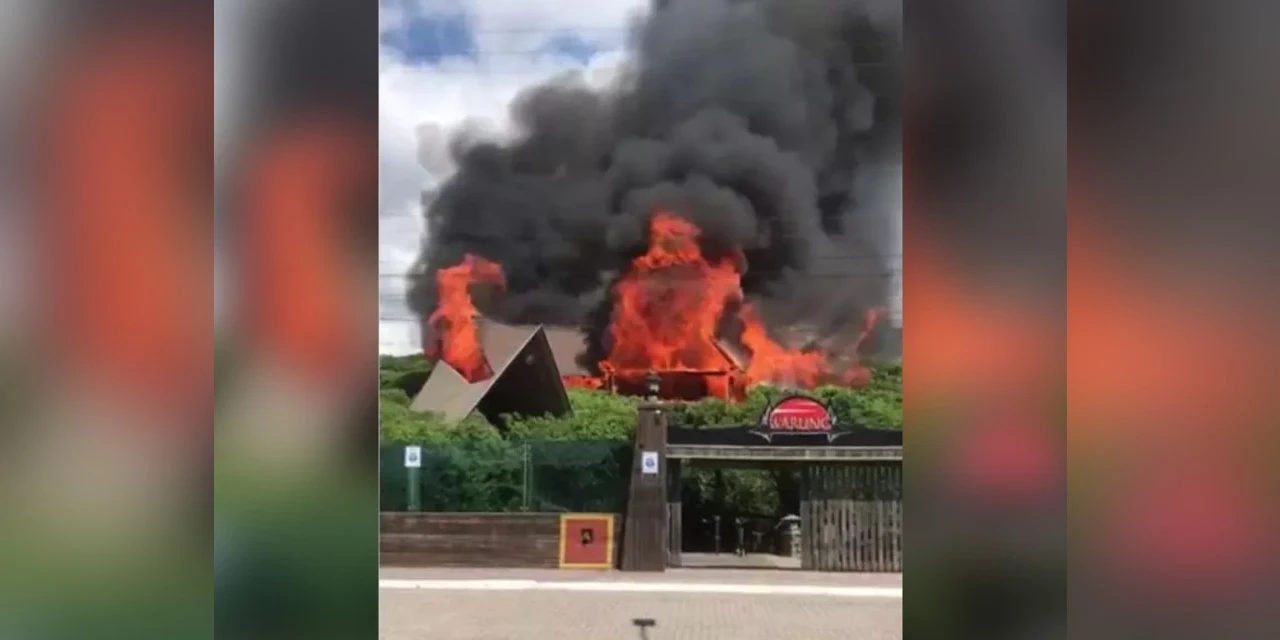 Vídeo: Incêndio de grandes proporções destrói Warung Beach Club, famosa casa de música eletrônica em SC