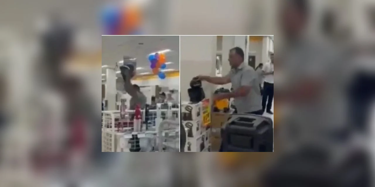 Vídeo: Homem não consegue trocar aparelho, surta e destrói produtos em loja do Magazine Luiza