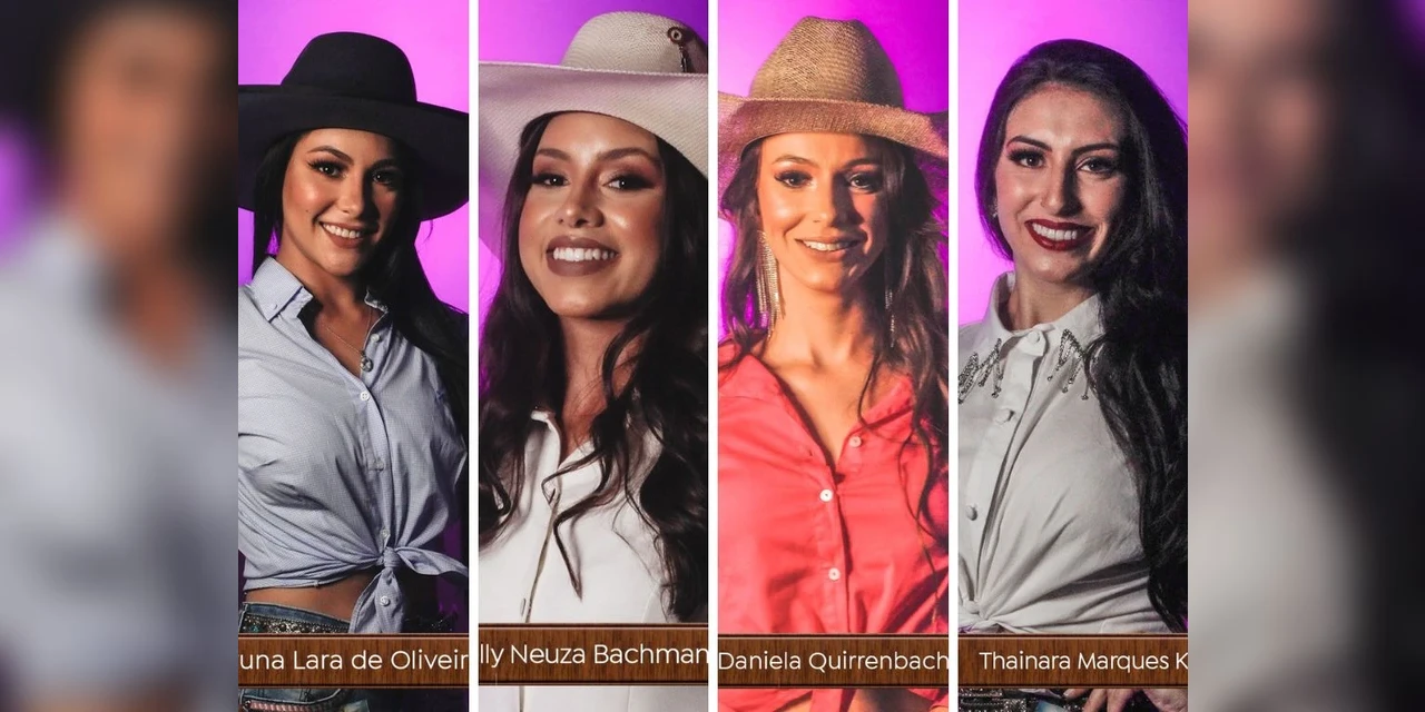 Conheça quem são a Rainha, Princesas e Madrinha dos Peões do Rodeio de Castro