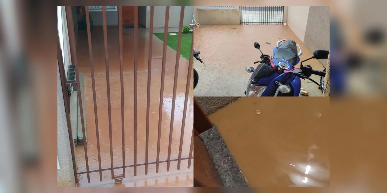 Vídeo: Chuvas provocam alagamentos em residências no bairro Contorno após obras de asfalto da Prefeitura de PG, afirmam moradores