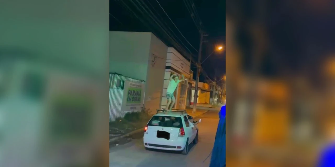 Indivíduos realizam manobras perigosas com carro em cidade da região; Polícia Civil já identificou os suspeitos