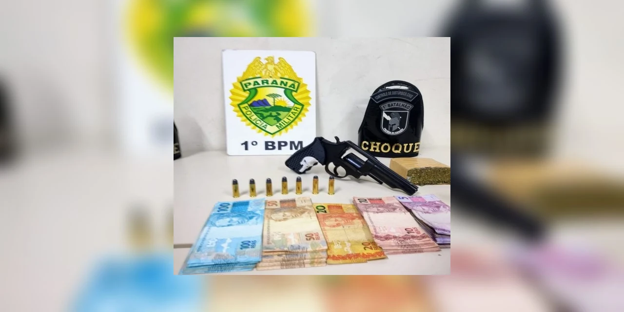 Adolescente é apreendido com drogas, dinheiro e revólver em bairro de PG