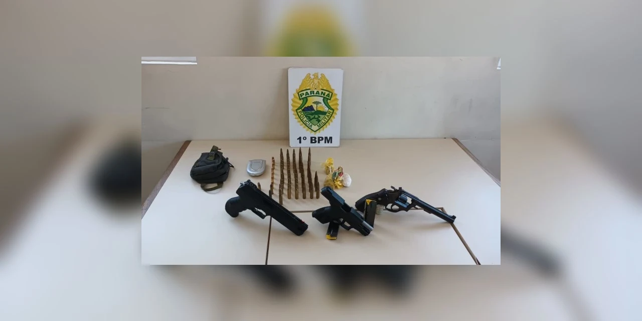 'Casal do tráfico' é detido com drogas e armas de fogo em PG