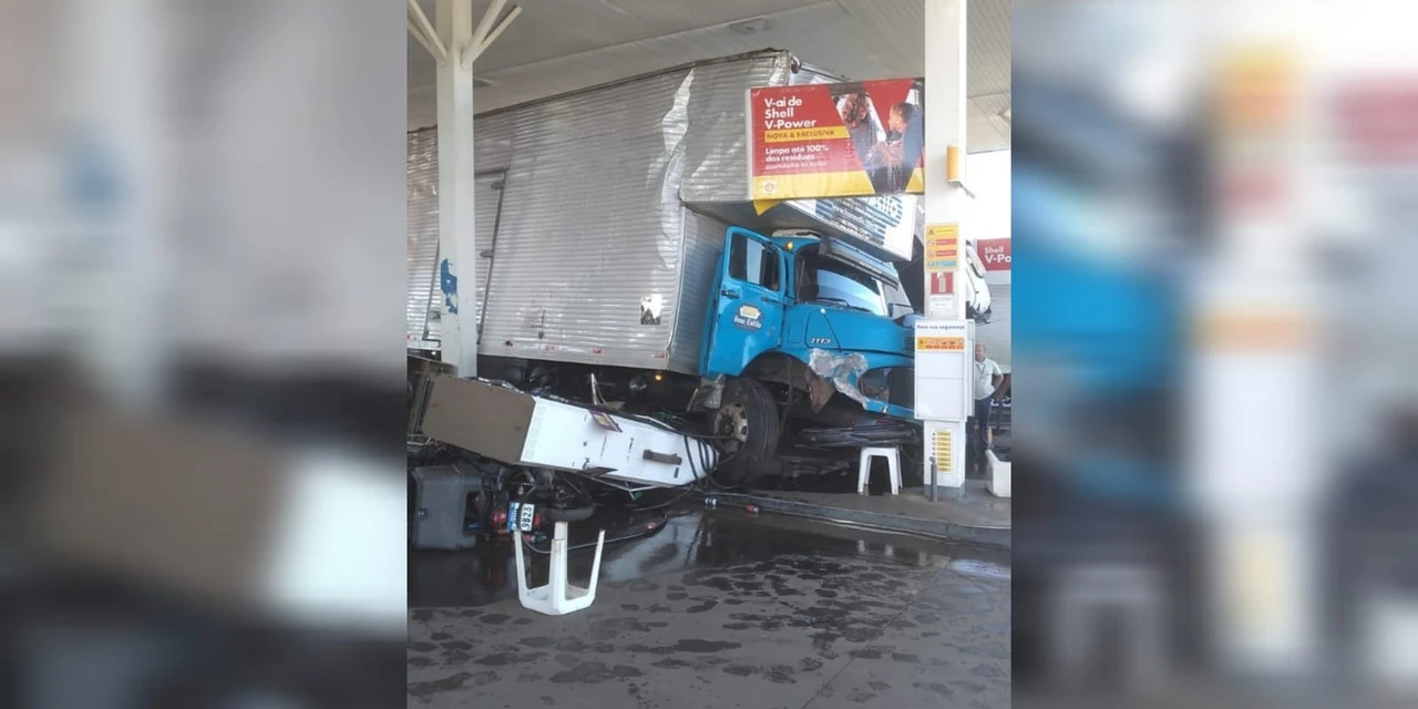 Exclusivo: "Me sinto abençoado por ter escapado com vida, sem machucar ninguém", diz caminhoneiro que colidiu em posto de combustíveis em PG