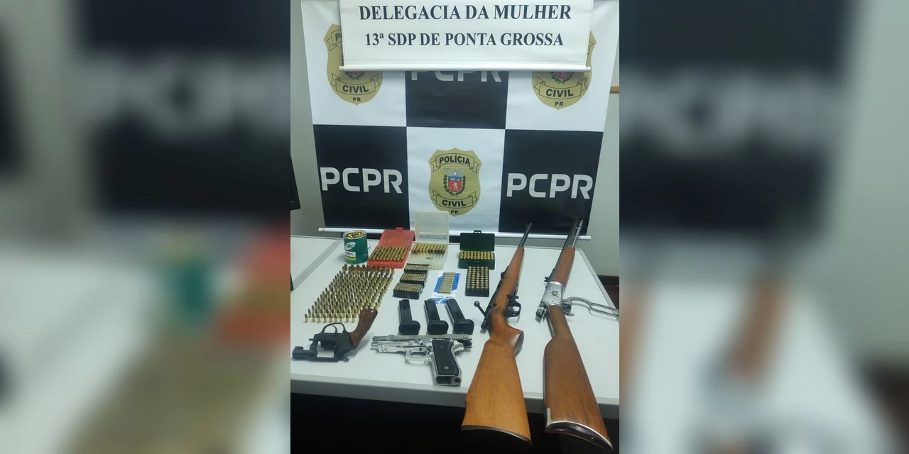 Operação da Delegacia da Mulher apreende armas de fogo e munições na região Central de PG
