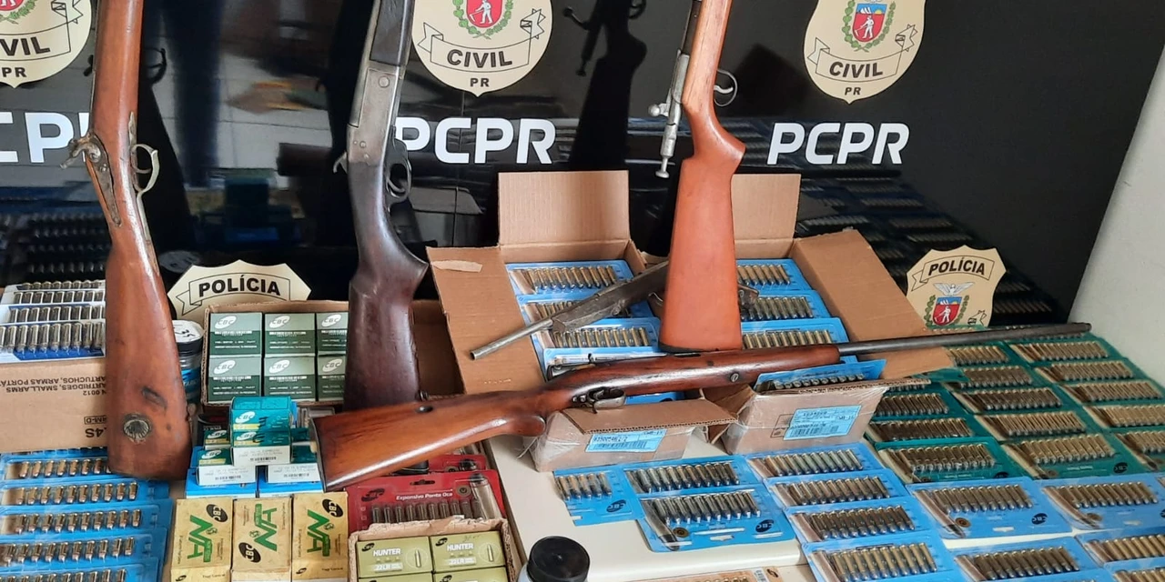 Polícia fecha comércio ilegal e apreende mais de 6,4 mil munições intactas nos Campos Gerais