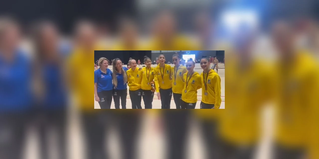 Com atleta paranaense na seleção, Brasil leva ouro inédito em etapa da Copa do Mundo de Ginástica Rítmica