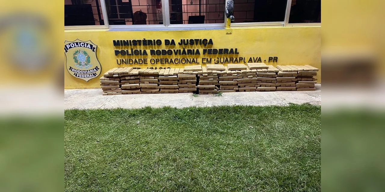 PRF apreende quase 380 kg de maconha prensada na BR-277
