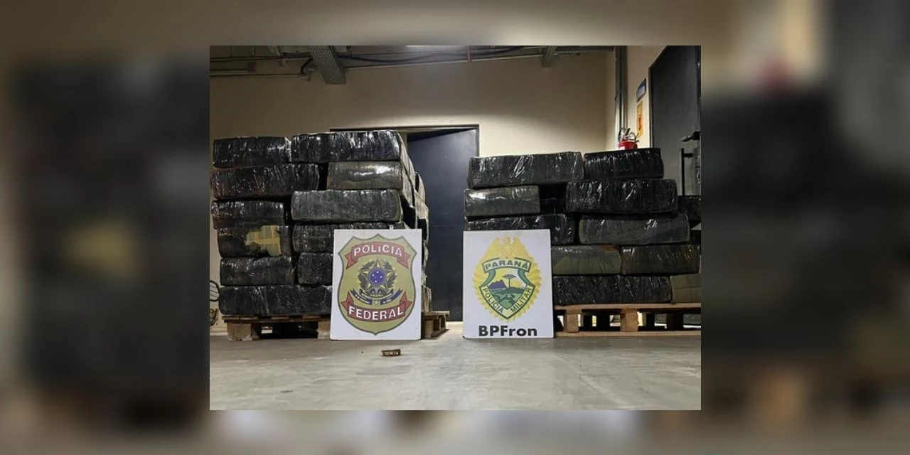 Forças de segurança apreendem mais de uma tonelada de maconha no Paraná